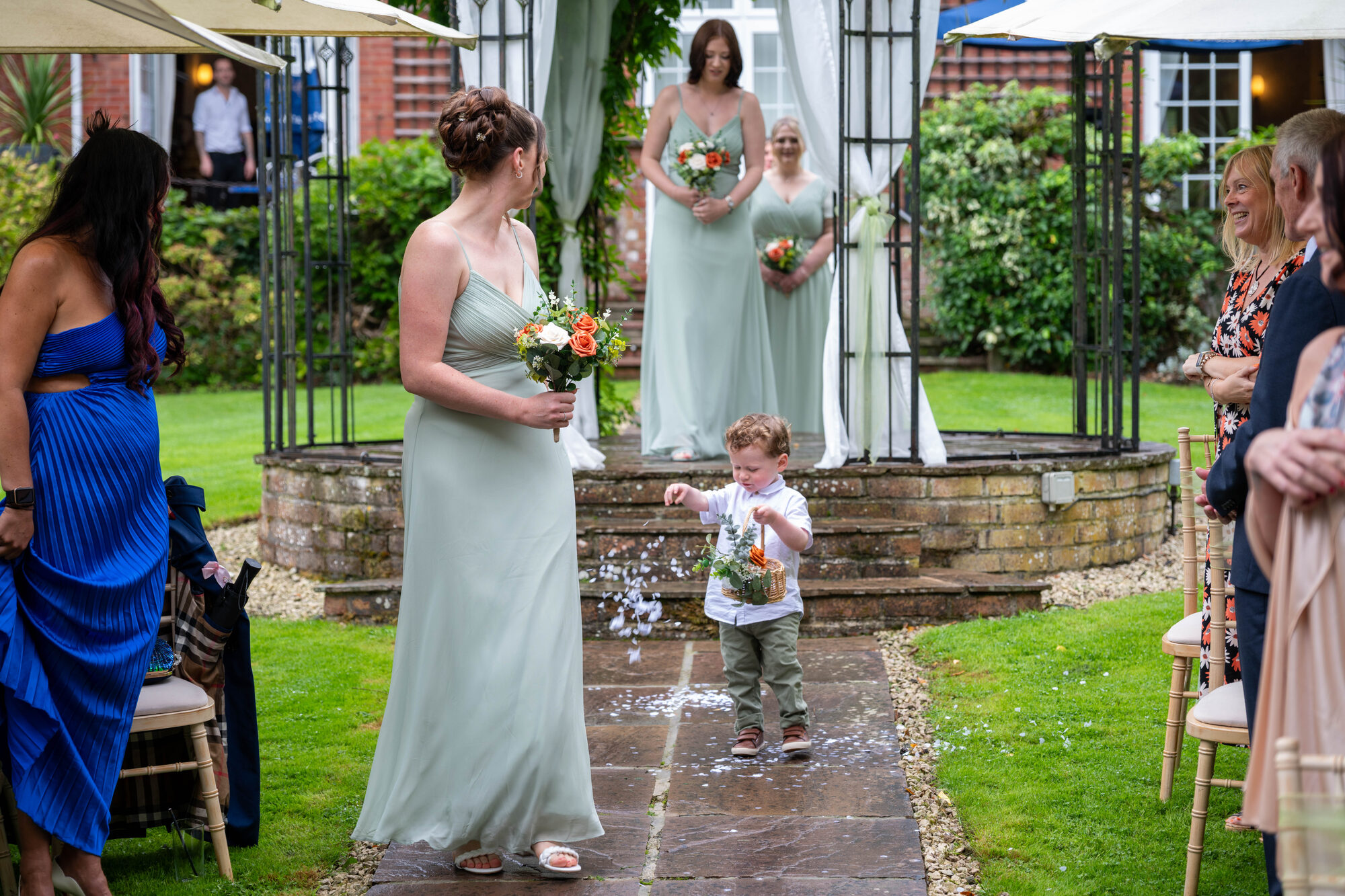 Fox and Hounds Country Hotel Wedding Photography Pageboy