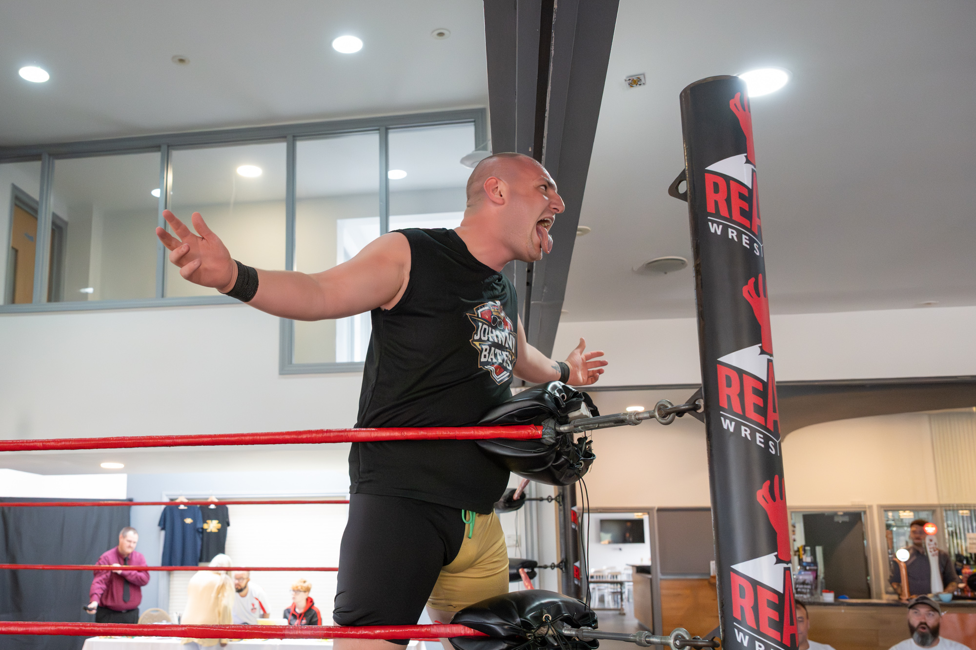 Johnny Bates celebrates his victory at Neuro Rumble in the Park