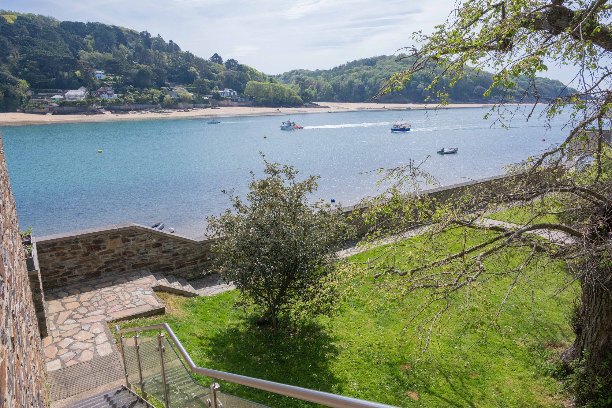 Private jetty at Salcombe Harbour Hotel, perfect for wedding photos
