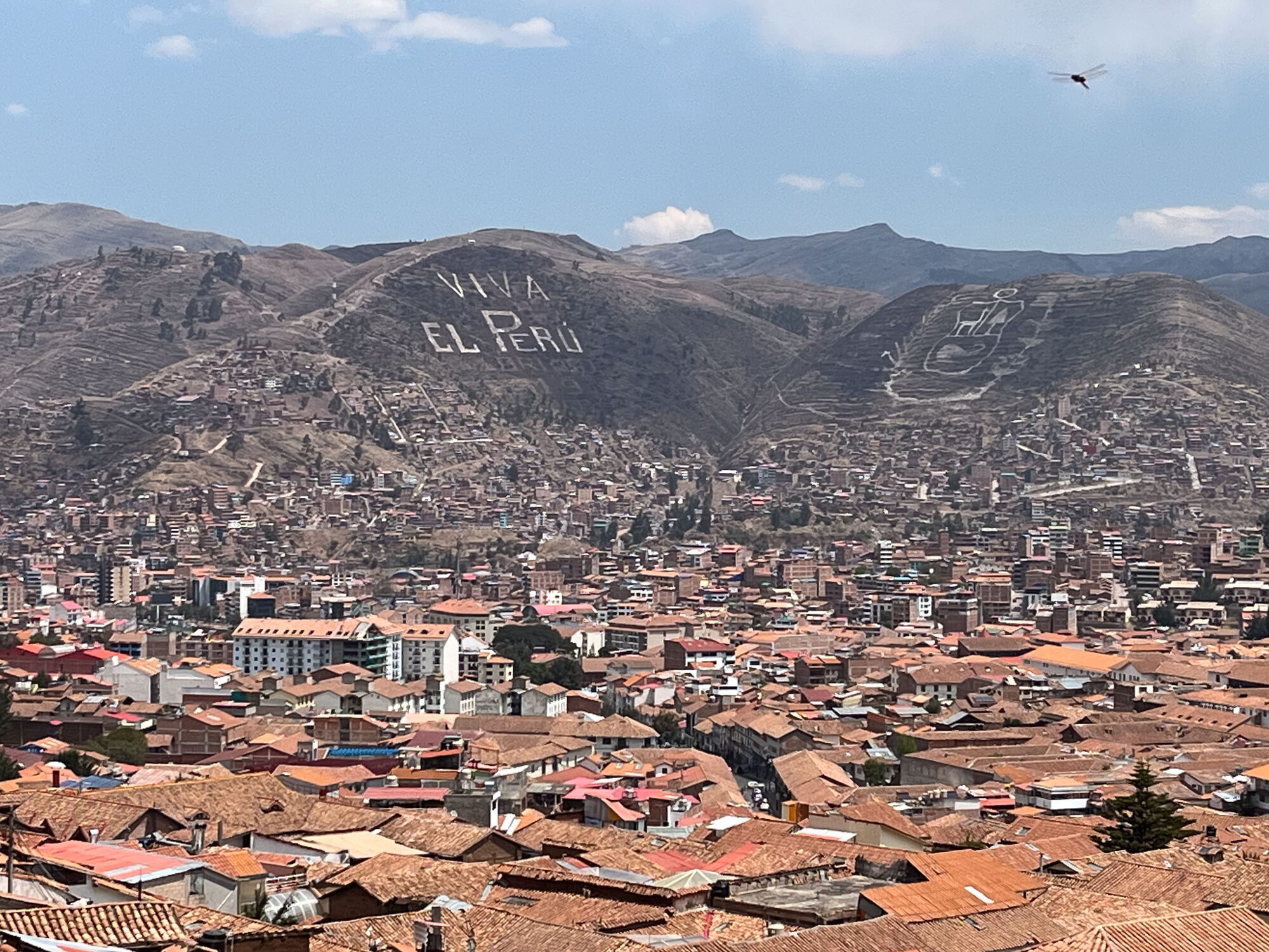 View across Cusco from San Blas viewpoint during acclimatisation days