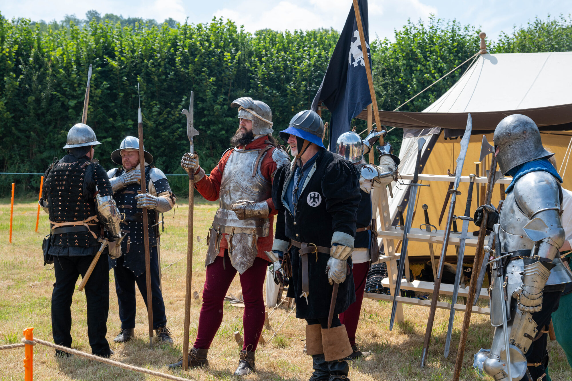 The Black Company re-enactment group performing at LCCP Show 2026