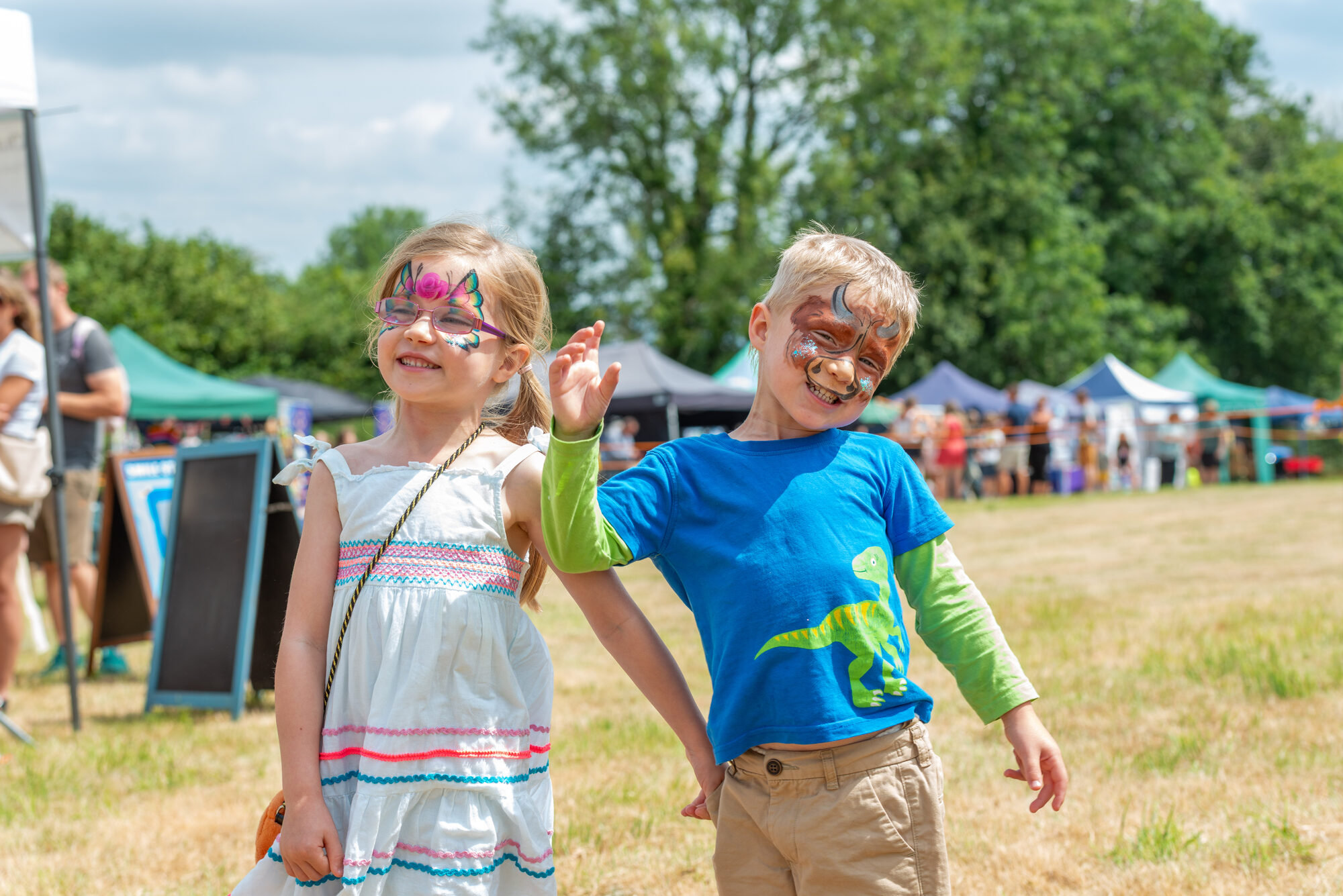 Children enjoying face painting at LCCP Show