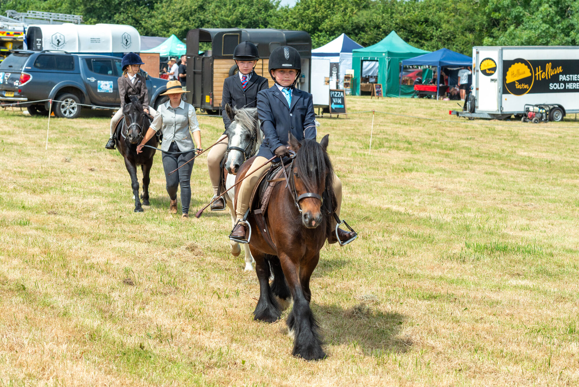 Competitor with pony during judging