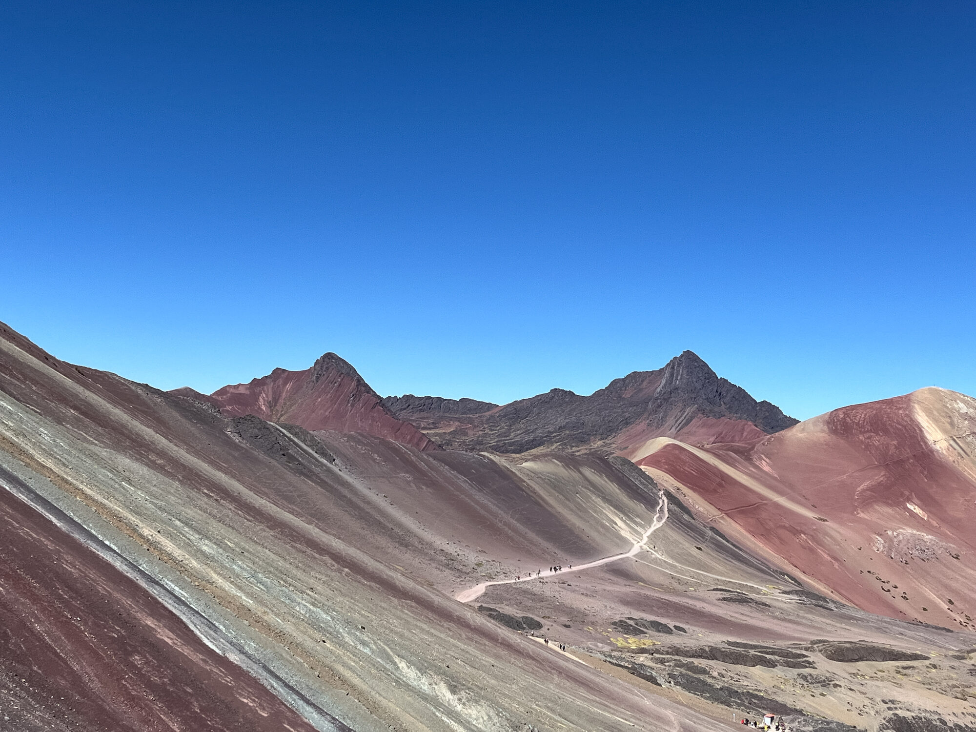 Photographing the mountain landscape around Rainbow Mountain in Peru