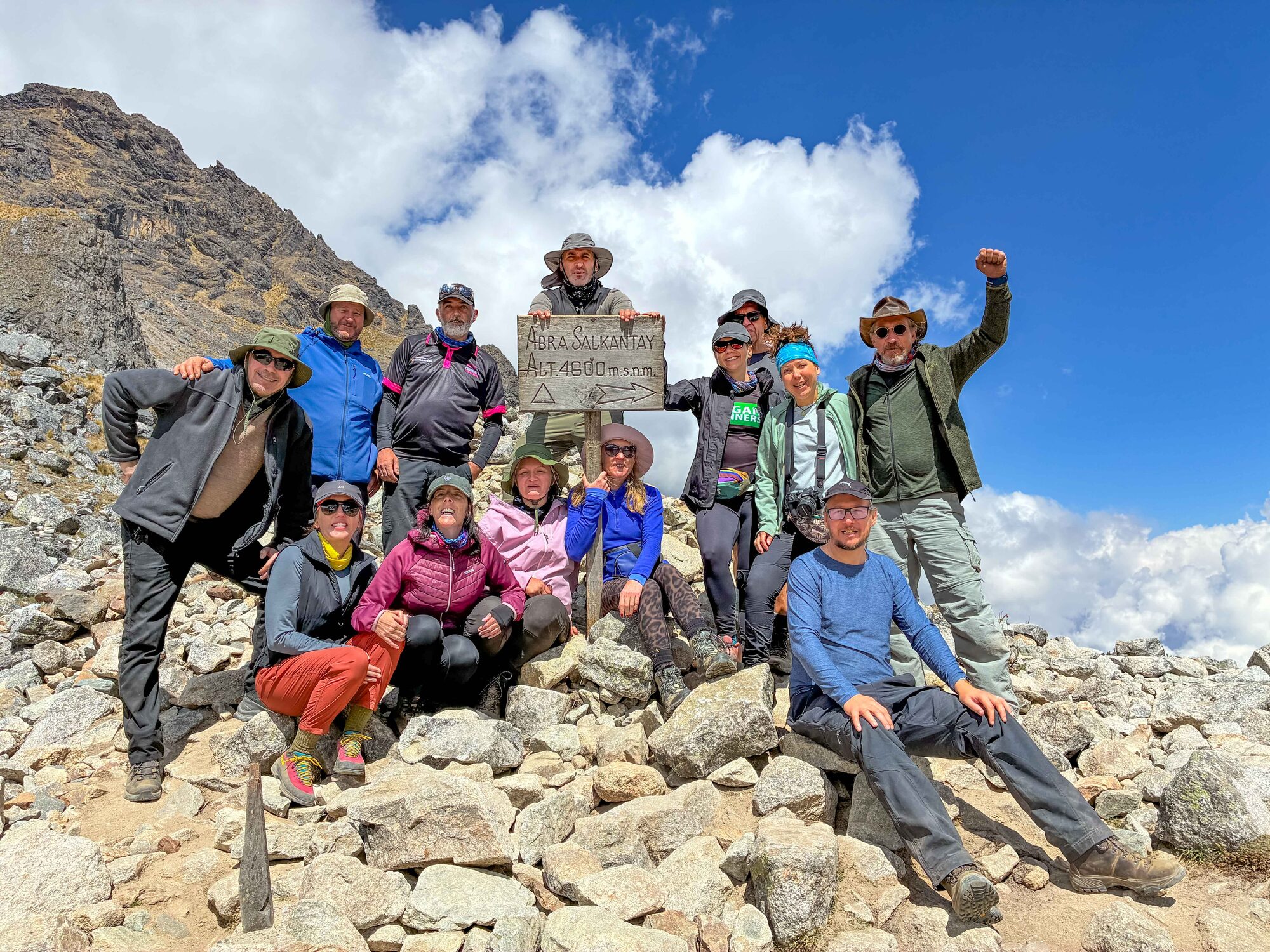 Mike Lister at Salkantay Pass during the HD Livin Machu Picchu charity trek