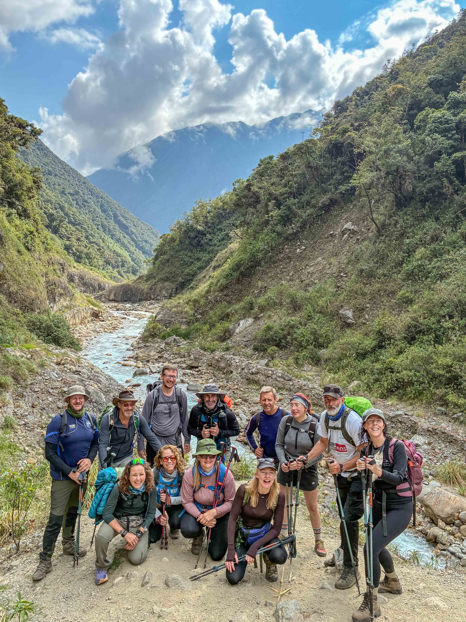 River and green vegetation on the lower section of the Salkantay Trek