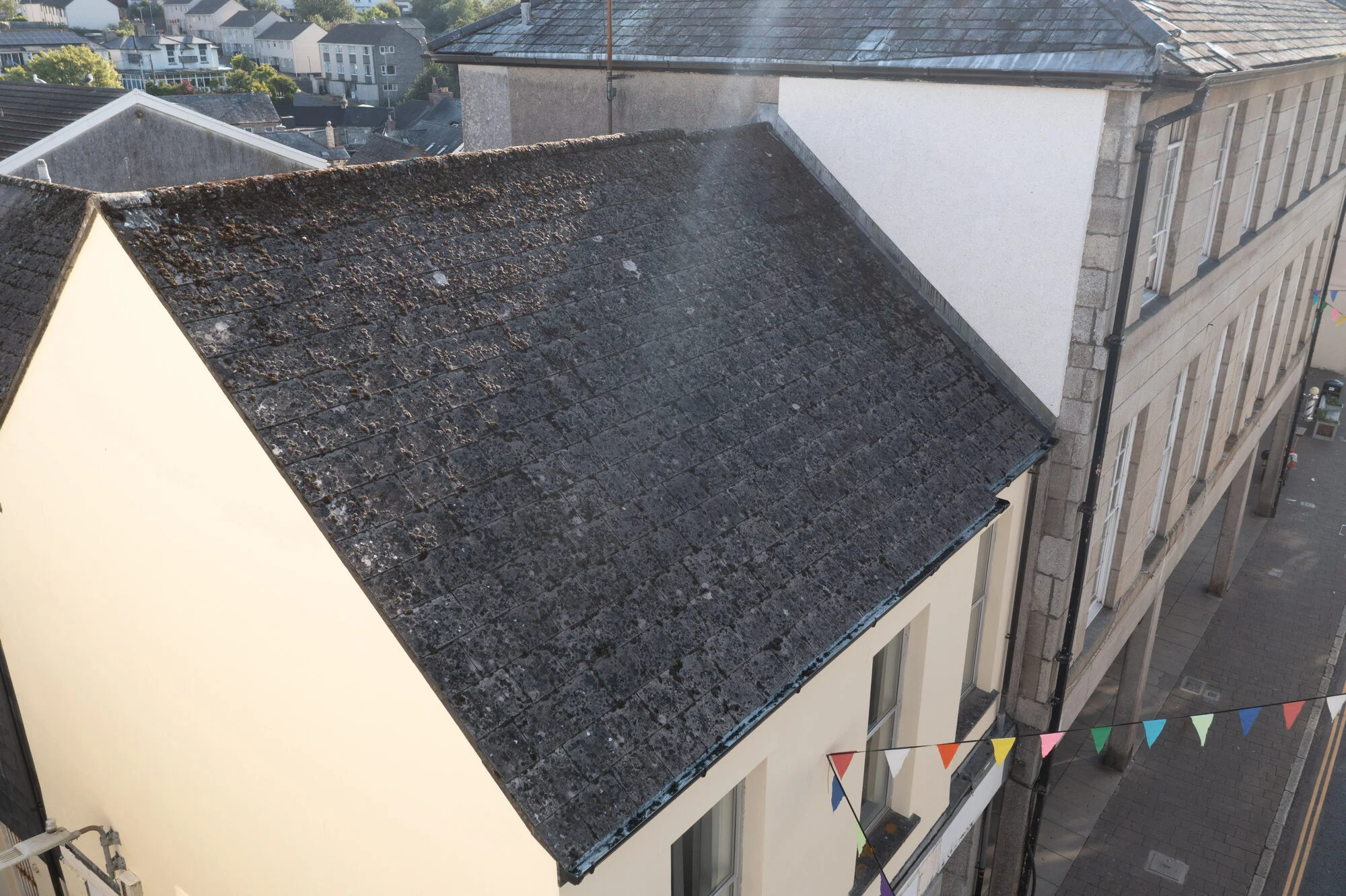 Drone Roof Survey and 3D Capture on Fore Street, Bodmin